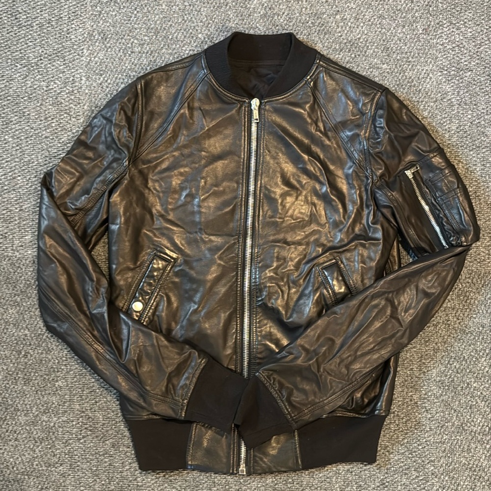 Rick Owens Leather Bomber
